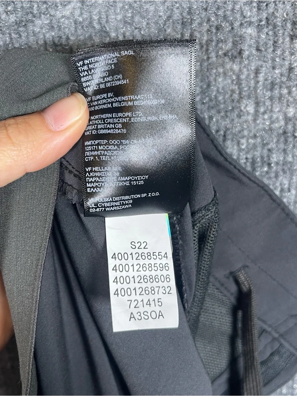 The North‎ Face Mens 30 Charcoal Gray Active Performance Hiking Shorts